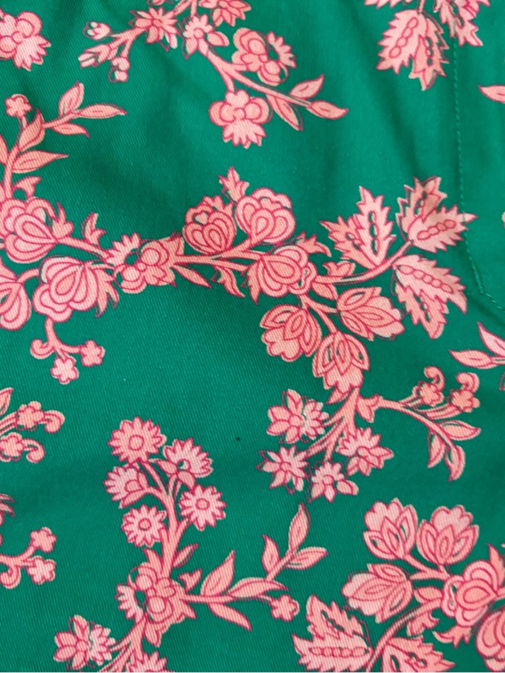 J. Crew Green Shorts with Pink Floral Print Size 8 New - Picture 2 of 6